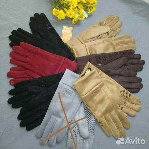 Новые Перчатки женские замша