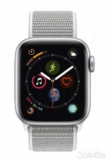 Apple Watch 4 with Seashell Loop, 44mm, Silver