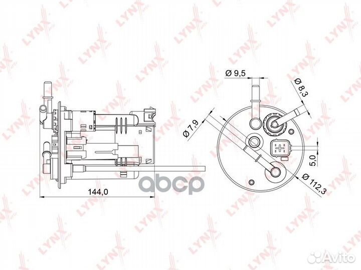 Фильтр топливный LF980M lynxauto