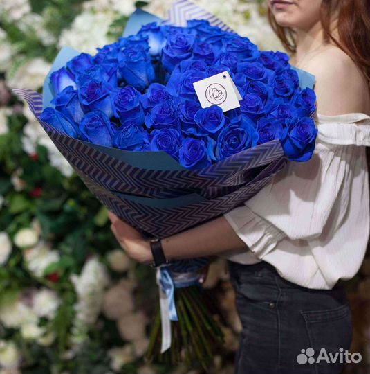 Синие розы Букеты доставка цветов