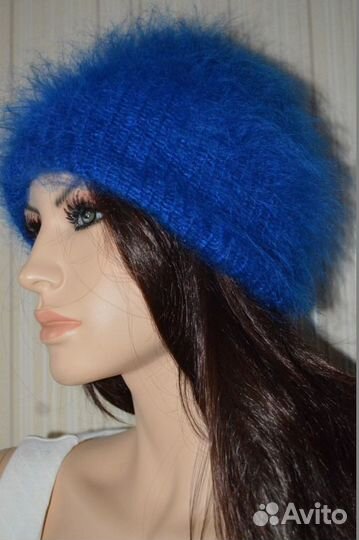 Шапка новая ручной работы пуховая