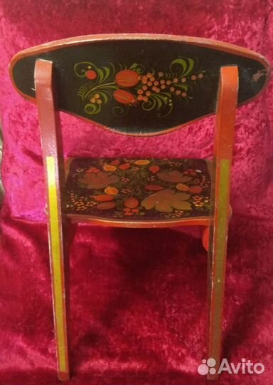 Детский стульчик. Винтаж. ссср. Хохлома
