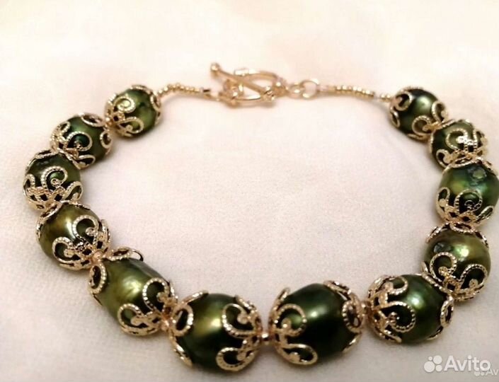 Комплект из натурального жемчуга