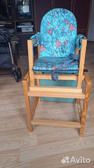 Стульчик для кормления, стул и стол