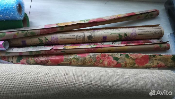 Остатки материалов для флористики