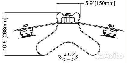 Подставка Wize DSH2 чёрн. двойная настольная бок о