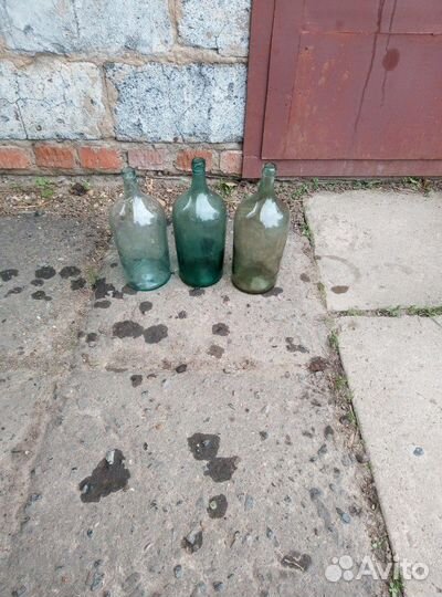 Бутыли старинные самодувные