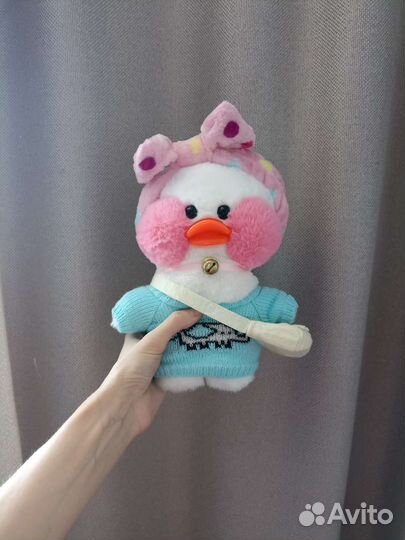 Мягкая игрушка уточка Lalafanfan с очками