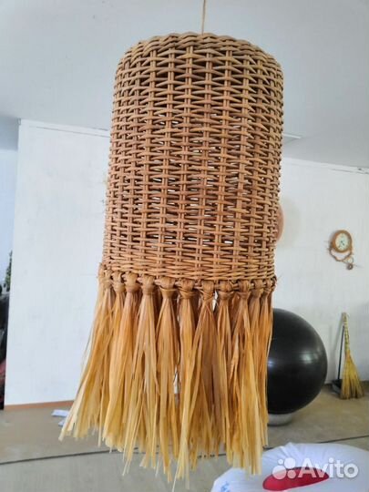 Абажуры плетеные светильники