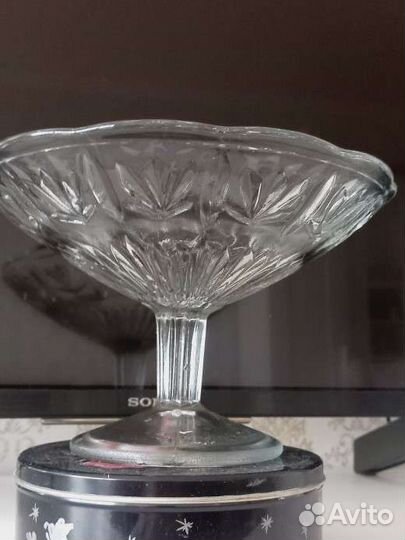 Ваза для фруктов на ножке СССР