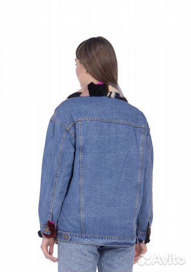 Джинсовая куртка с натуральным мехом