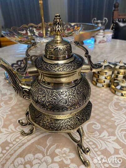 Чайник с подогревом из латуни