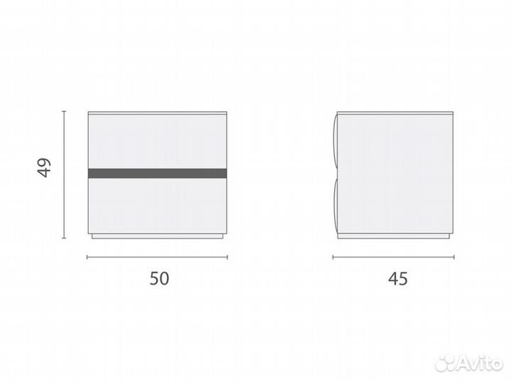Прикроватные парные тумбы Askona Oscar. 100500шт