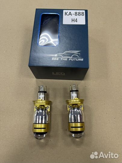 Светодиодные лампы H4 с линзой (компакт) Bi-led