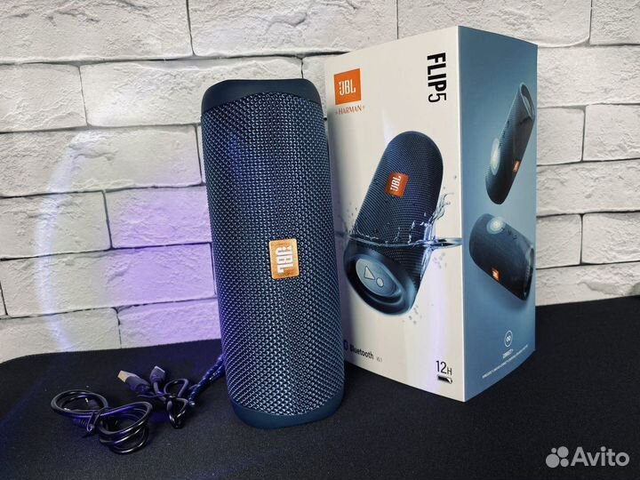 Колонка jbl flip 5 синяя