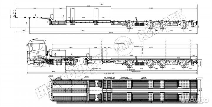 Полуприцеп трал (тяжеловоз) Meusburger Новтрак SP-468, 2024