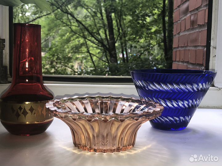 Салатник из цветного стекла