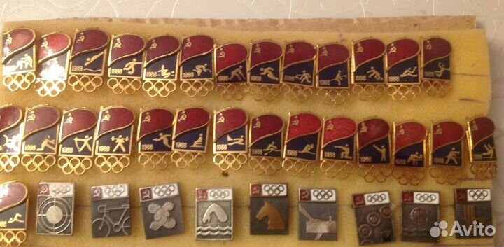 Олимпийские игры Сеул 1988 значки спортсмена СССР