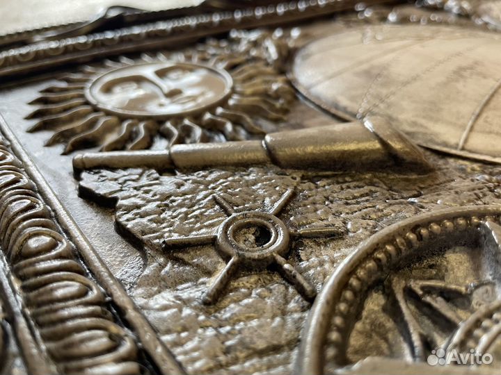 Декоративная картина Карта мира Винтаж 66х33см