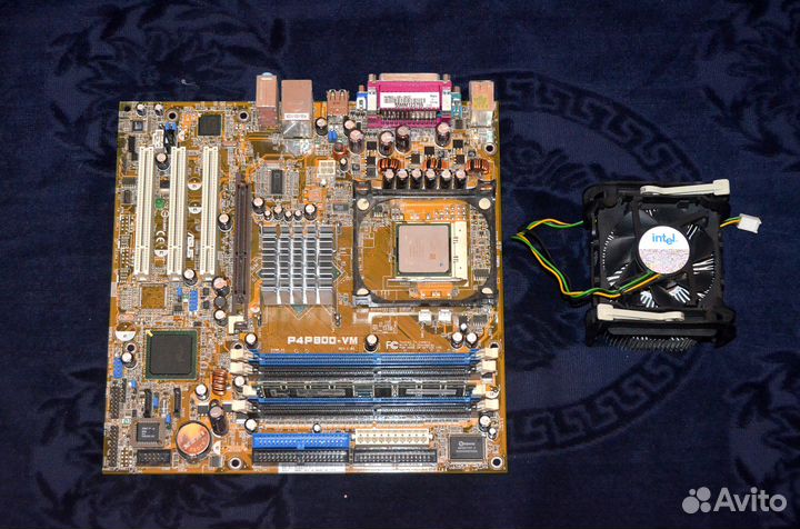 Материнская плата asus P4P800-VM, процессор,пямять