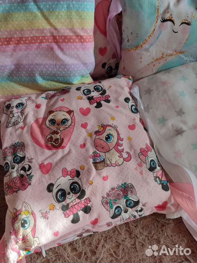 Бортики в детскую кроватку 7шт