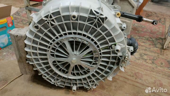 Бак в сборе, люк, двигатель стиральной машины Веко