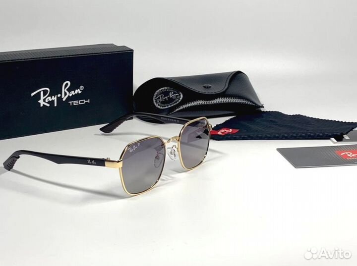 Очки Ray Ban Ferrari золотистые