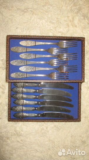 Столовые приборы из мельхиора на 6 персон