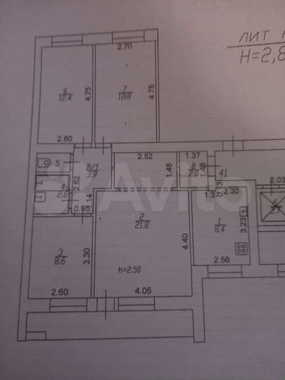 4-к. квартира, 80 м², 4/9 эт.