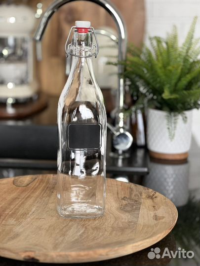 Икеа бутылка 1 л с бугельной пробкой