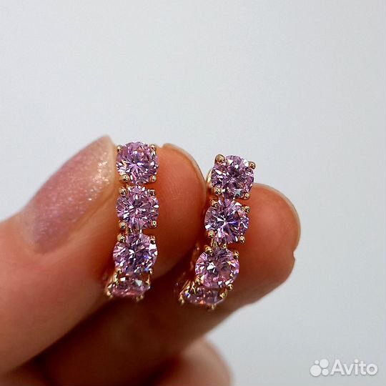 Серьги с кристаллами