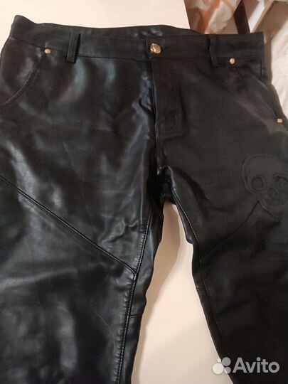 Брюки мужские кожаные