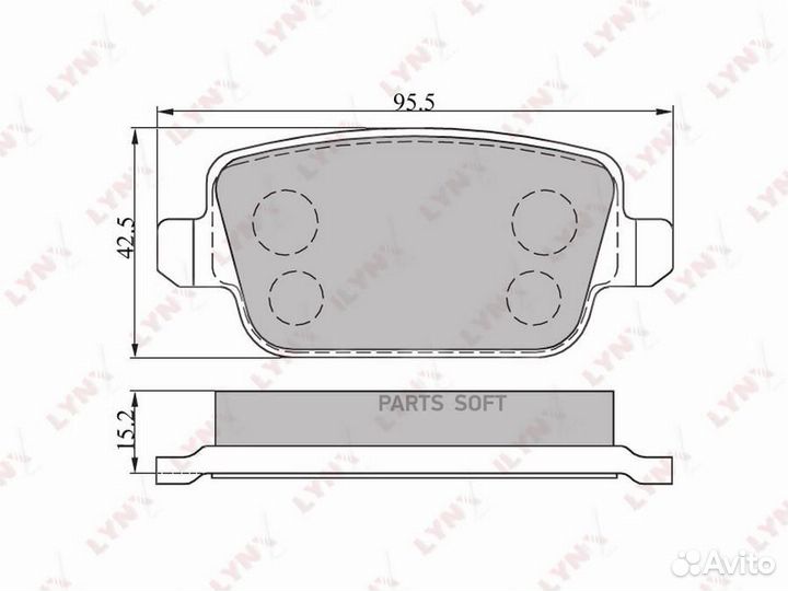 Lynxauto BD3005 Колодки тормозные дисковые зад