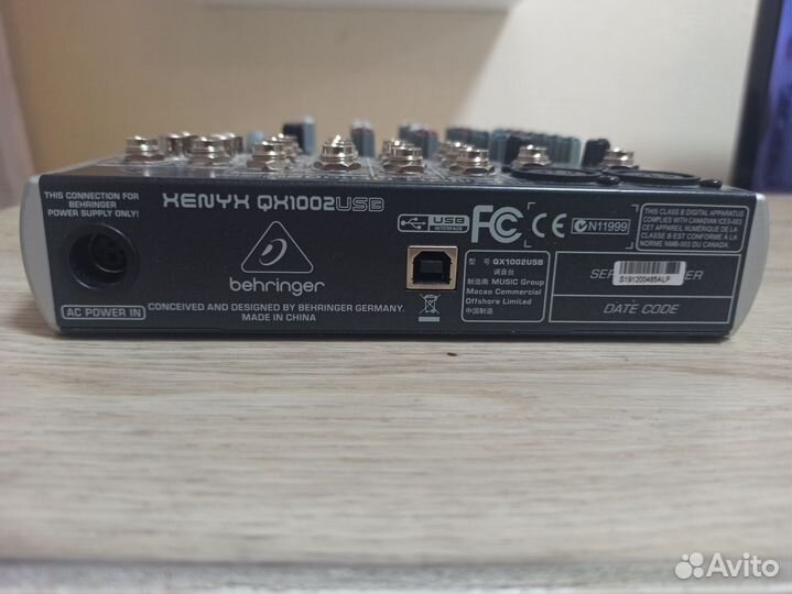 Микшерный пульт behringer xenyx QX1002USB