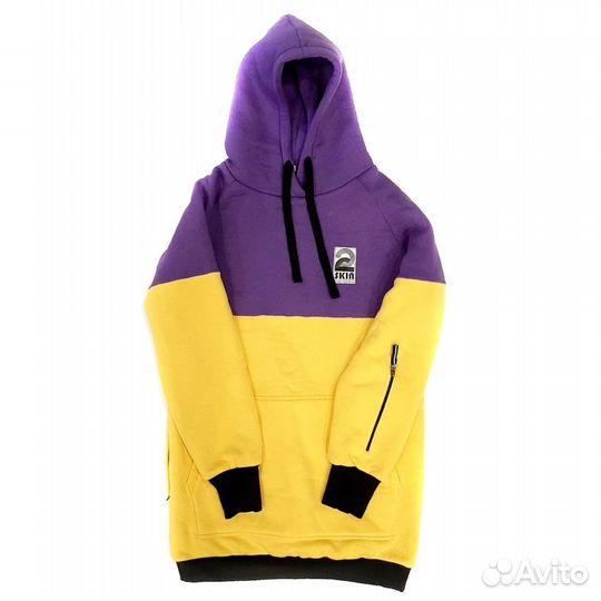 Худи Double Skin желто-фиолетовая S