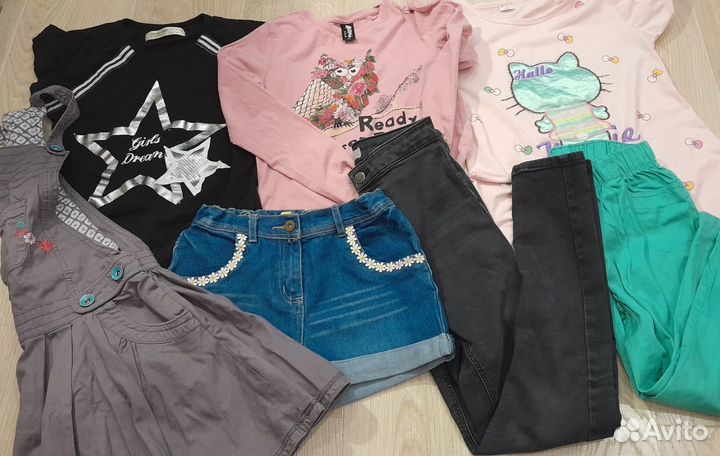 Вещи пакетом на девочку 134 140