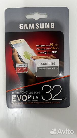 Карта памяти Micro SD для Samsung EVO Plus 32 гб