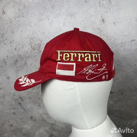 Vintage 1990s Кепка Dekra Ferrari Винтаж Бейсболка