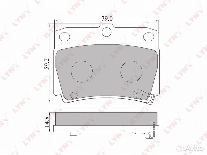 Колодки тормозные дисковые зад