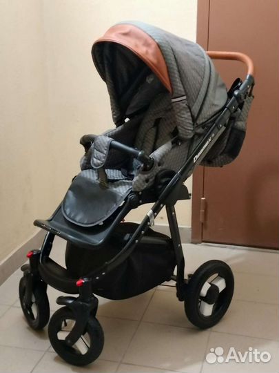 Коляска 3 в1 deamax с,отделкой из экокожи, кенгуру