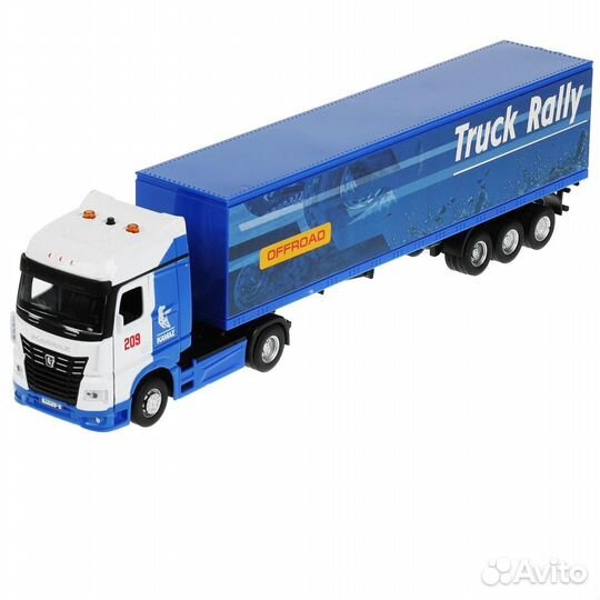 Модель Камаз с полуприцепом синий Технопарк