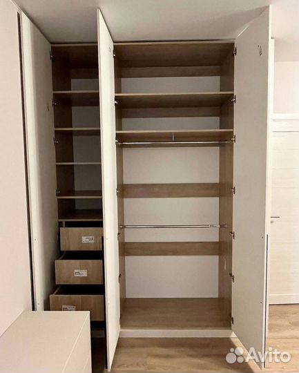 Шкаф распашной с фрезерованными фасадами