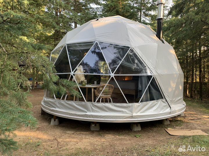 Шатер геокупол для глэмпинга 6м