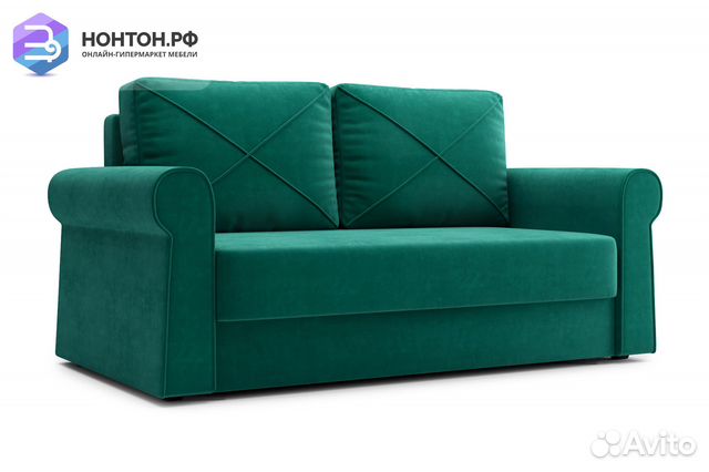 Диван еврокнижка Лира изумрудный