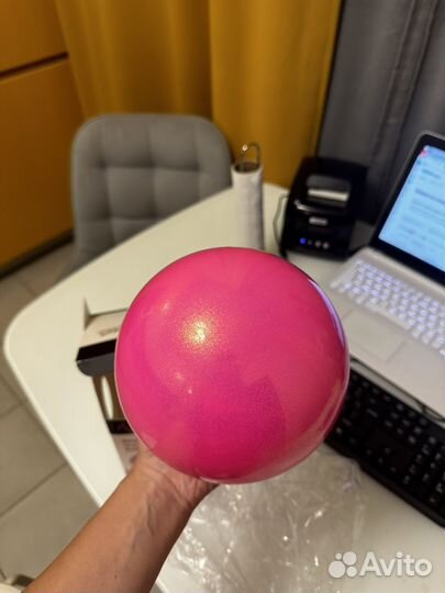 Мяч pastorelli 16 глиттер розовый флуо