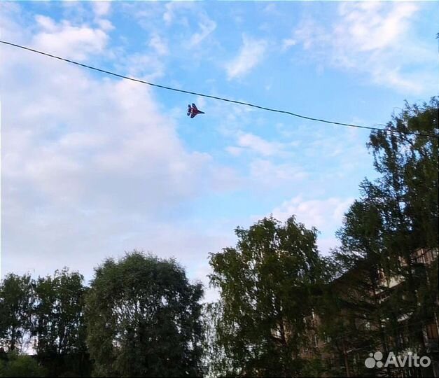 Самолет планер из пенопласта с мотором пропеллером