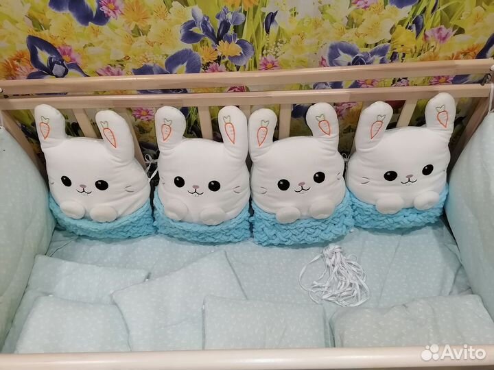 Бортики в кроватку постельное белье