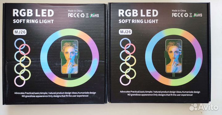 RGB селфи лампа с штативом 2.1м