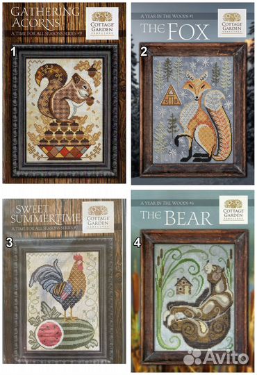 Много схем для вышивания Cottage Garden Samplings