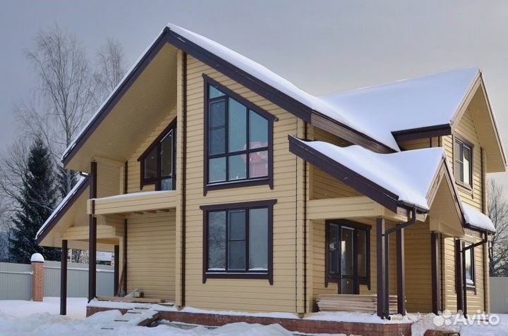 Сайдинг Евро-брус RAL 1014 слоновая кость